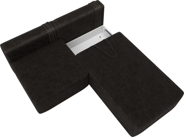 Изображение товара Диван угловой Лига Диванов Лига-060 НПБ угол универсальный / 129511 (велюр Brut 17 коричневый)