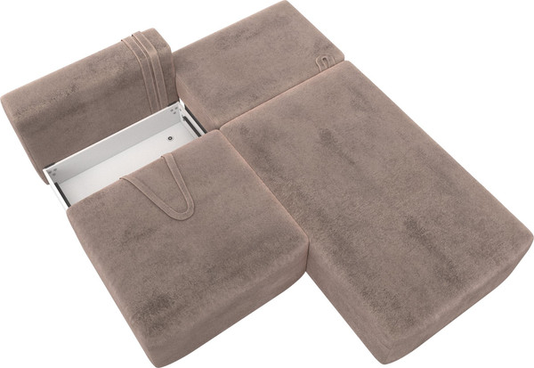 Изображение товара Диван угловой Лига Диванов Лига-060 НПБ угол универсальный / 129494 (велюр Tower 05 бежевый)