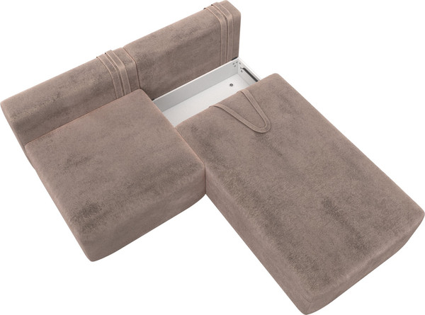 Изображение товара Диван угловой Лига Диванов Лига-060 НПБ угол универсальный / 129494 (велюр Tower 05 бежевый)