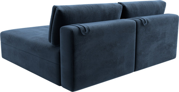 Изображение товара Диван угловой Лига Диванов Лига-060 НПБ угол универсальный / 129495 (велюр Tower 13 синий)