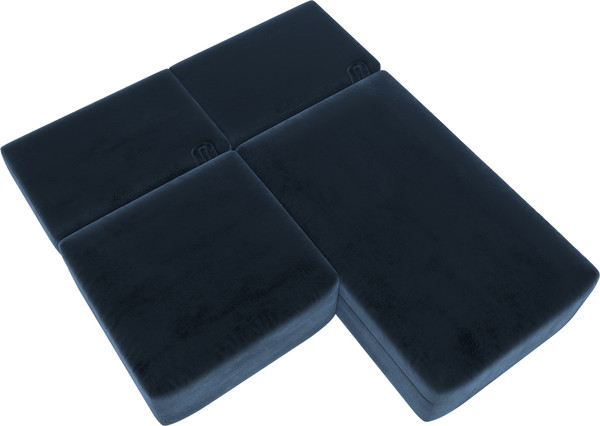 Изображение товара Диван угловой Лига Диванов Лига-060 НПБ угол универсальный / 129495 (велюр Tower 13 синий)