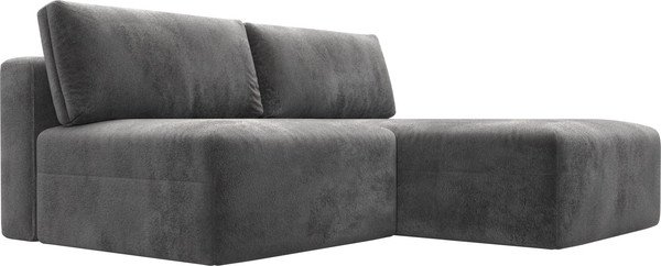Изображение товара Диван угловой Лига Диванов Лига-060 НПБ угол универсальный / 129496 (велюр Tower 10 серый)