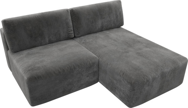 Изображение товара Диван угловой Лига Диванов Лига-060 НПБ угол универсальный / 129496 (велюр Tower 10 серый)