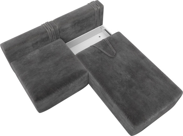 Изображение товара Диван угловой Лига Диванов Лига-060 НПБ угол универсальный / 129496 (велюр Tower 10 серый)