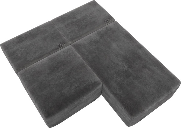 Изображение товара Диван угловой Лига Диванов Лига-060 НПБ угол универсальный / 129496 (велюр Tower 10 серый)