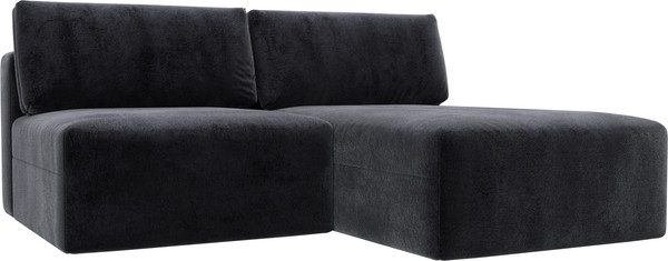 Изображение товара Диван угловой Лига Диванов Лига-060 НПБ угол универсальный / 129497 (велюр Tower 11 темно-серый)