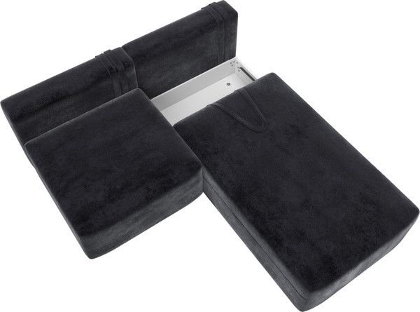 Изображение товара Диван угловой Лига Диванов Лига-060 НПБ угол универсальный / 129497 (велюр Tower 11 темно-серый)