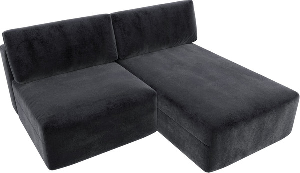 Изображение товара Диван угловой Лига Диванов Лига-060 НПБ угол универсальный / 129497 (велюр Tower 11 темно-серый)