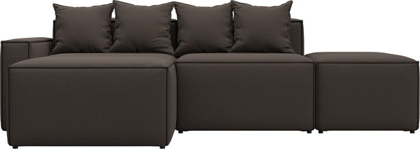 Изображение товара Диван угловой Лига Диванов Лига-063 угол левый / 129784L (рогожка Амур 05 коричневый)