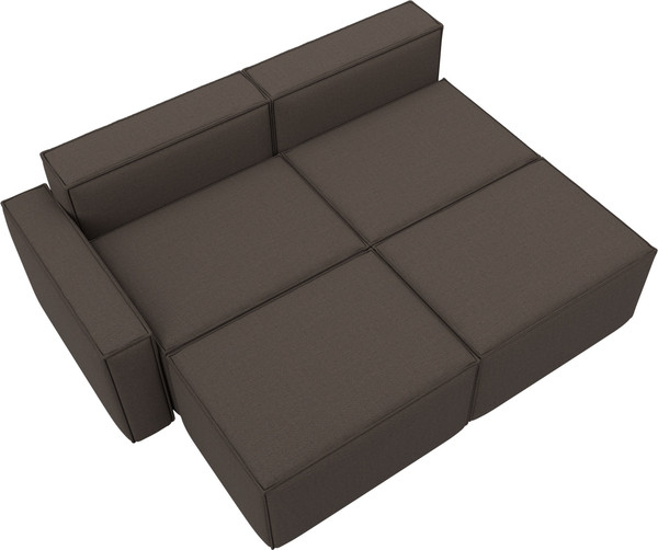 Изображение товара Диван угловой Лига Диванов Лига-063 угол левый / 129784L (рогожка Амур 05 коричневый)