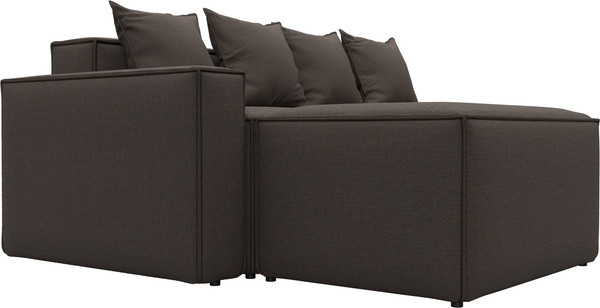 Изображение товара Диван угловой Лига Диванов Лига-063 угол левый / 129784L (рогожка Амур 05 коричневый)