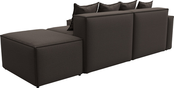 Изображение товара Диван угловой Лига Диванов Лига-063 угол левый / 129784L (рогожка Амур 05 коричневый)