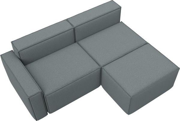 Изображение товара Диван угловой Лига Диванов Лига-063 угол левый / 129785L (рогожка Амур 07 серый)