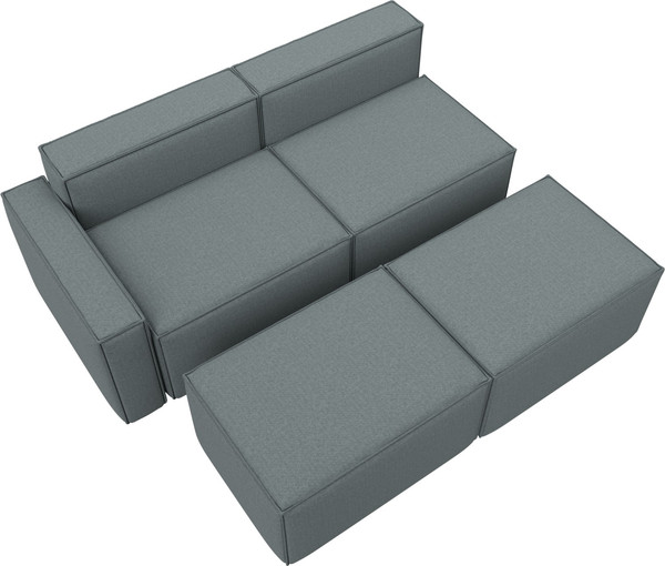 Изображение товара Диван угловой Лига Диванов Лига-063 угол левый / 129785L (рогожка Амур 07 серый)