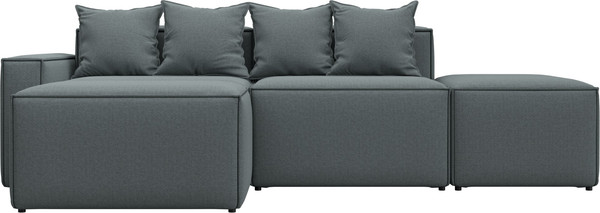 Изображение товара Диван угловой Лига Диванов Лига-063 угол левый / 129785L (рогожка Амур 07 серый)