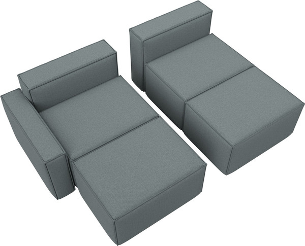 Изображение товара Диван угловой Лига Диванов Лига-063 угол левый / 129785L (рогожка Амур 07 серый)