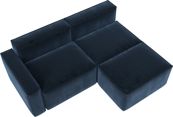 Изображение товара Диван угловой Лига Диванов Лига-063 угол левый / 129794L (велюр Tower 13 синий)