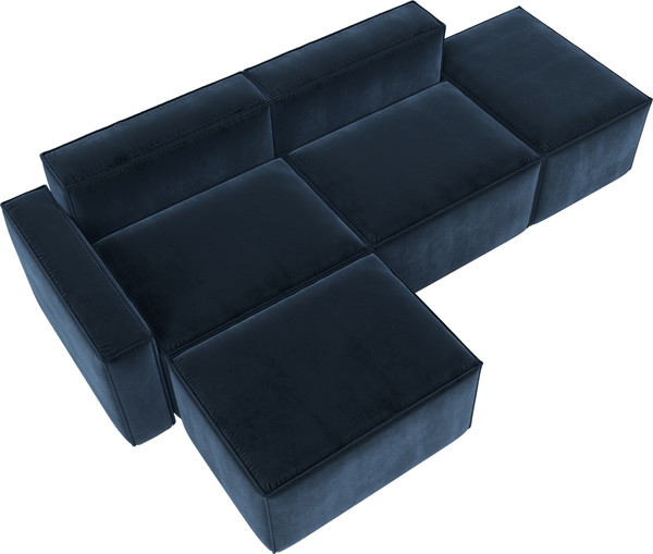 Изображение товара Диван угловой Лига Диванов Лига-063 угол левый / 129794L (велюр Tower 13 синий)