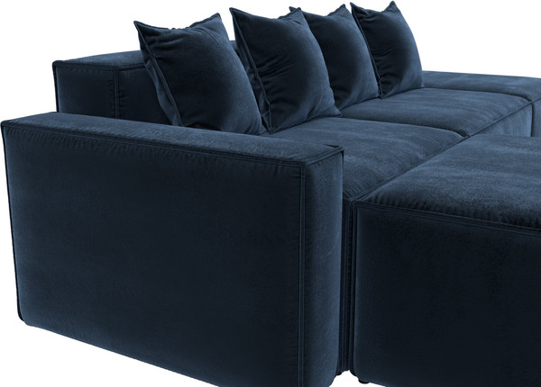 Изображение товара Диван угловой Лига Диванов Лига-063 угол левый / 129794L (велюр Tower 13 синий)
