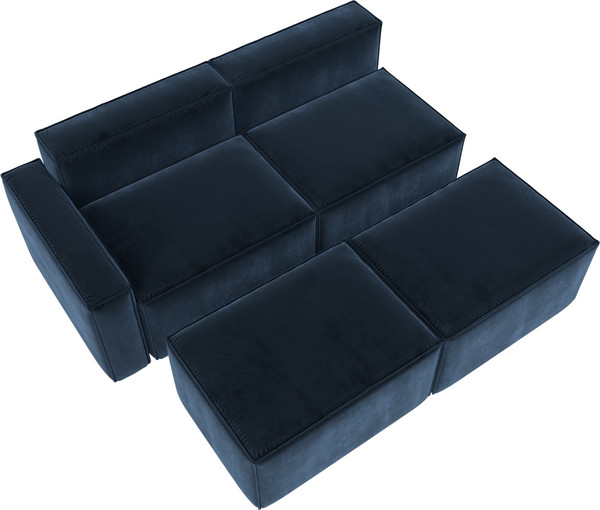 Изображение товара Диван угловой Лига Диванов Лига-063 угол левый / 129794L (велюр Tower 13 синий)