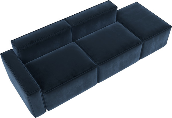 Изображение товара Диван угловой Лига Диванов Лига-063 угол левый / 129794L (велюр Tower 13 синий)