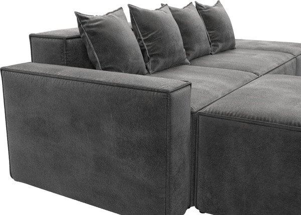 Изображение товара Диван угловой Лига Диванов Лига-063 угол левый / 129795L (велюр Tower 10 серый)