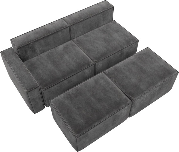 Изображение товара Диван угловой Лига Диванов Лига-063 угол левый / 129795L (велюр Tower 10 серый)