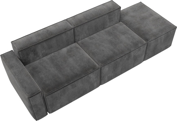 Изображение товара Диван угловой Лига Диванов Лига-063 угол левый / 129795L (велюр Tower 10 серый)