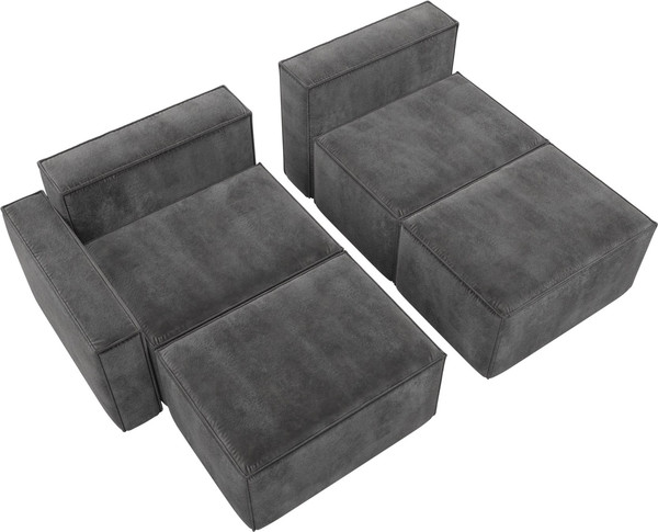 Изображение товара Диван угловой Лига Диванов Лига-063 угол левый / 129795L (велюр Tower 10 серый)