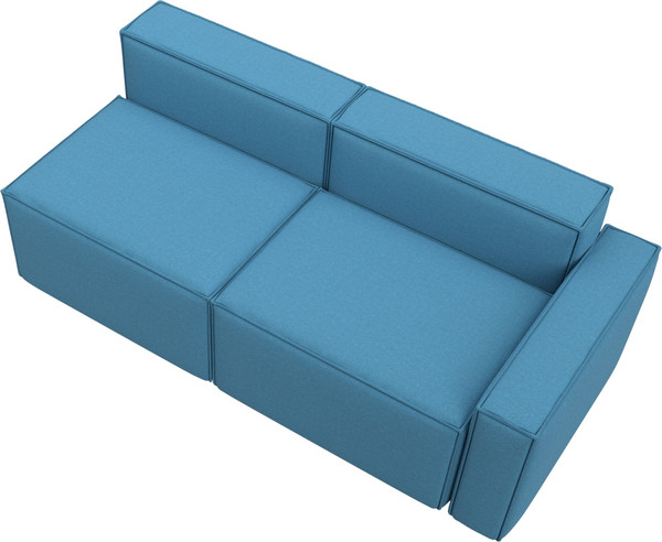 Изображение товара Диван угловой Лига Диванов Лига-063 угол правый / 129786 (рогожка Амур 10 голубой)