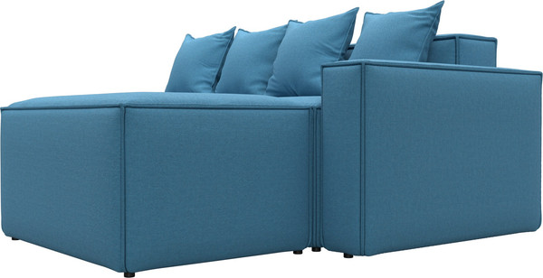 Изображение товара Диван угловой Лига Диванов Лига-063 угол правый / 129786 (рогожка Амур 10 голубой)