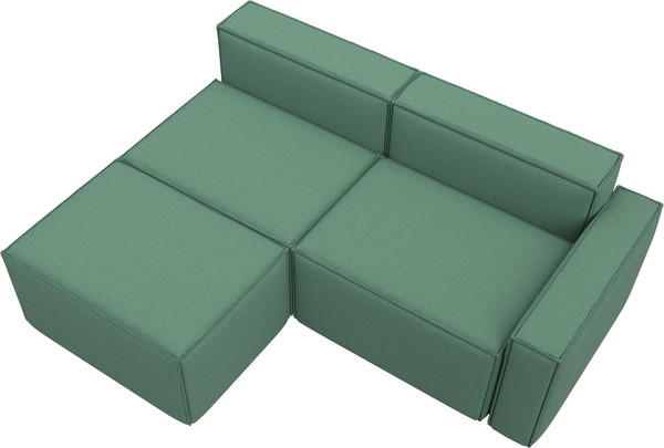 Изображение товара Диван угловой Лига Диванов Лига-063 угол правый / 129787 (рогожка Амур 11 зеленый)