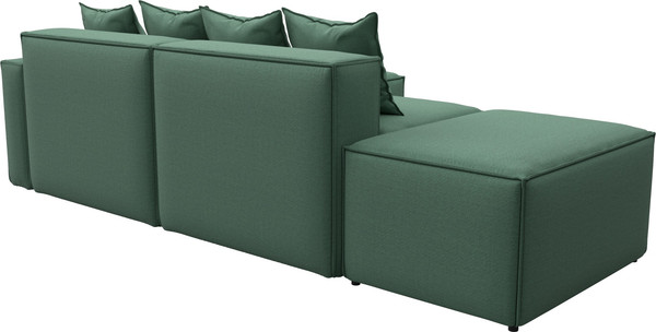 Изображение товара Диван угловой Лига Диванов Лига-063 угол правый / 129787 (рогожка Амур 11 зеленый)