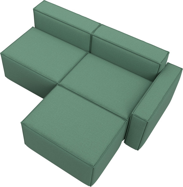 Изображение товара Диван угловой Лига Диванов Лига-063 угол правый / 129787 (рогожка Амур 11 зеленый)