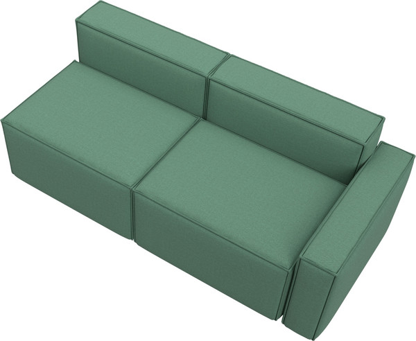 Изображение товара Диван угловой Лига Диванов Лига-063 угол правый / 129787 (рогожка Амур 11 зеленый)