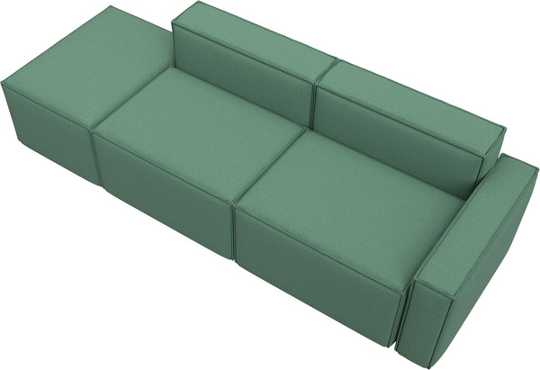 Изображение товара Диван угловой Лига Диванов Лига-063 угол правый / 129787 (рогожка Амур 11 зеленый)