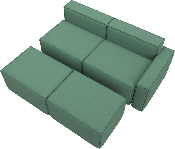 Изображение товара Диван угловой Лига Диванов Лига-063 угол правый / 129787 (рогожка Амур 11 зеленый)