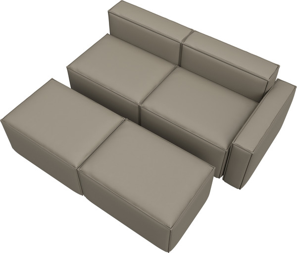 Изображение товара Диван угловой Лига Диванов Лига-063 угол правый / 129788 (экокожа Grifon 04 бежевый)