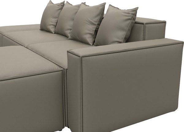 Изображение товара Диван угловой Лига Диванов Лига-063 угол правый / 129788 (экокожа Grifon 04 бежевый)