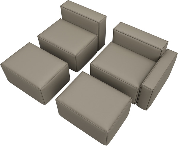 Изображение товара Диван угловой Лига Диванов Лига-063 угол правый / 129788 (экокожа Grifon 04 бежевый)