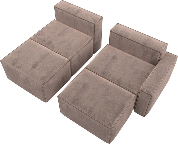 Изображение товара Диван угловой Лига Диванов Лига-063 угол правый / 129793 (велюр Tower 05 бежевый)