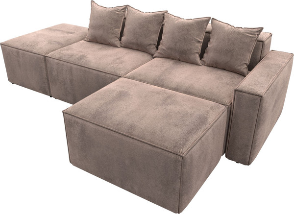 Изображение товара Диван угловой Лига Диванов Лига-063 угол правый / 129793 (велюр Tower 05 бежевый)