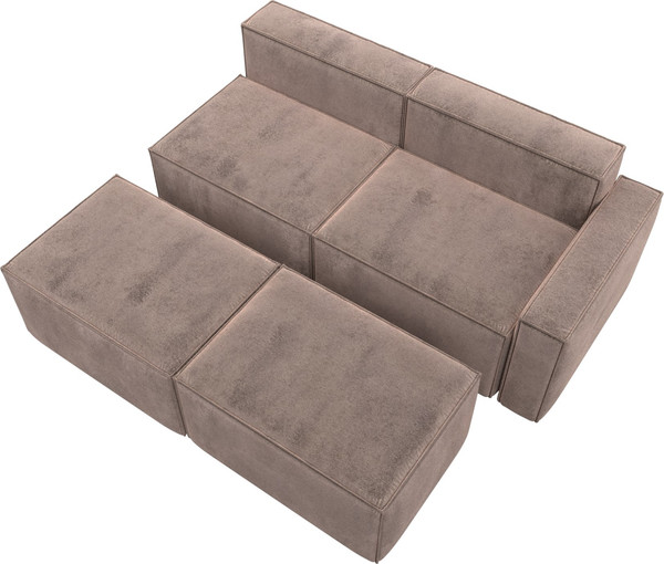 Изображение товара Диван угловой Лига Диванов Лига-063 угол правый / 129793 (велюр Tower 05 бежевый)