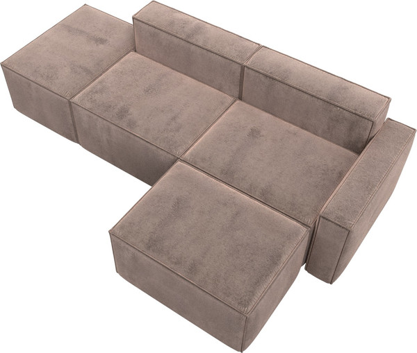 Изображение товара Диван угловой Лига Диванов Лига-063 угол правый / 129793 (велюр Tower 05 бежевый)