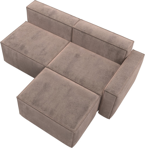 Изображение товара Диван угловой Лига Диванов Лига-063 угол правый / 129793 (велюр Tower 05 бежевый)