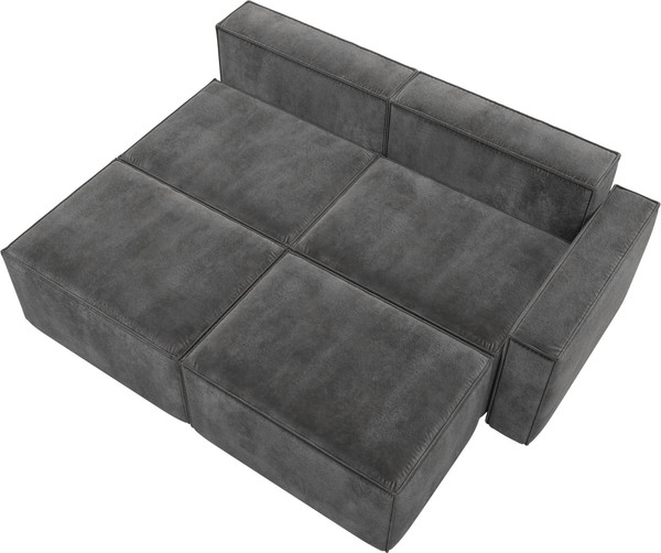 Изображение товара Диван угловой Лига Диванов Лига-063 угол правый / 129795 (велюр Tower 10 серый)