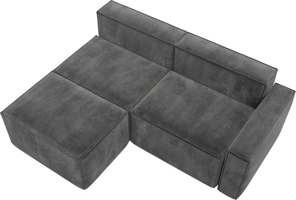 Изображение товара Диван угловой Лига Диванов Лига-063 угол правый / 129795 (велюр Tower 10 серый)