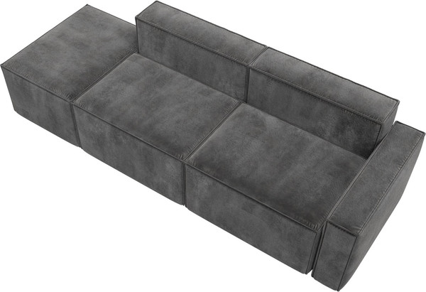 Изображение товара Диван угловой Лига Диванов Лига-063 угол правый / 129795 (велюр Tower 10 серый)