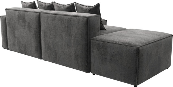 Изображение товара Диван угловой Лига Диванов Лига-063 угол правый / 129795 (велюр Tower 10 серый)