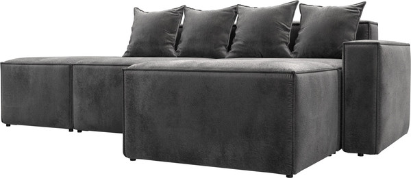 Изображение товара Диван угловой Лига Диванов Лига-063 угол правый / 129795 (велюр Tower 10 серый)